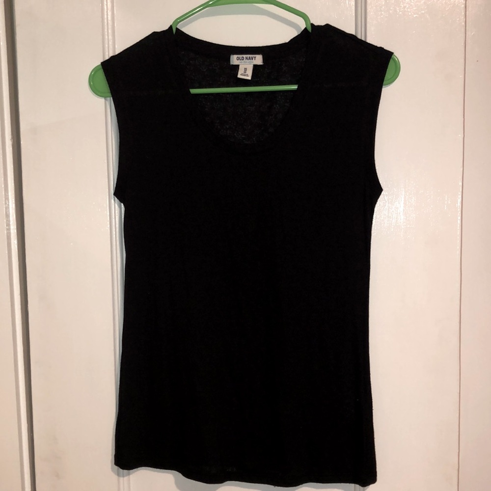 sheer old navy basic black tee